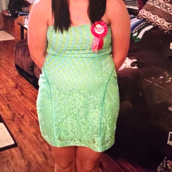 Marineblu Teal Dress Size L - Picture 2 of 2